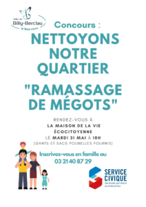 Nettoyons notre quartier : opération ramassage de mégots