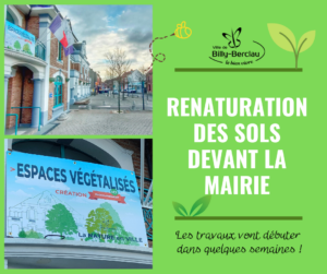 RENATURATION des sols devant LA MAIRIE