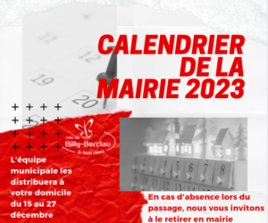 CALENDRIER de la Mairie 2023