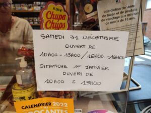 Le FLASH ouvert ce WEEK-END