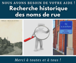 RECHERCHE HISTORIQUE DES NOMS DE RUE