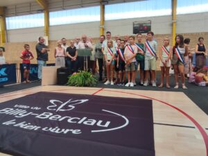 Inauguration du parquet de la salle des sports