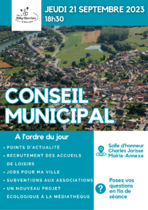 Conseil Municipal du 21 septembre 2023