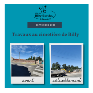 Début des travaux au cimetière de Billy