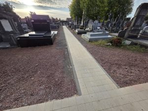Travaux au cimetière de Berclau