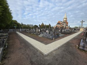 Travaux au cimetière de Berclau