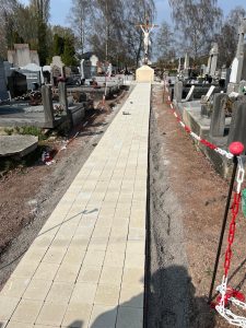 Travaux au cimetière de Berclau