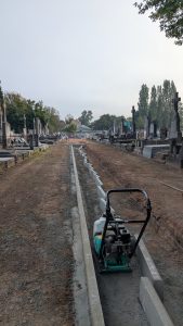 Travaux au cimetière de Berclau