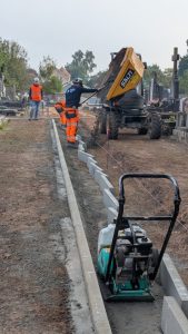 Travaux au cimetière de Berclau