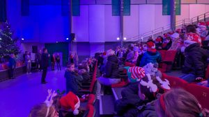 Distribution de colis de Noël