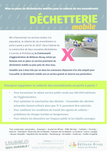 Déchetterie mobile (encombrants)