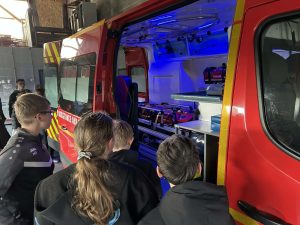 Visite de la caserne des pompiers