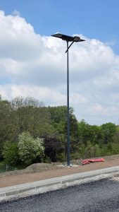 Installation de lampadaires écologiques