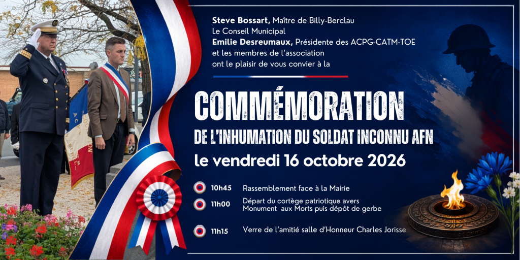 Commémoration de l&rsquo;inhumation du soldat inconnu AFN