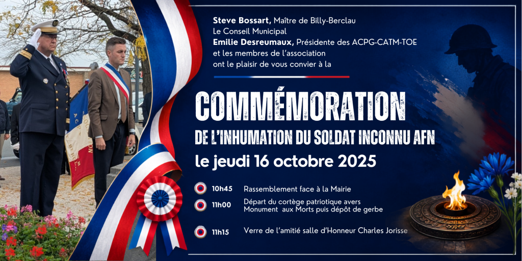 Commémoration de l&rsquo;inhumation du soldat inconnu AFN